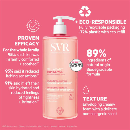 SVR Topialyse 1000ml Soothing Cleansing Gel Refill for Sensitive Skin - Image 6