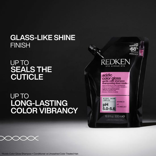 Redken Acidic Color Gloss Shampoo Refill Pouch for Vibrant Color and Shine - Image 2