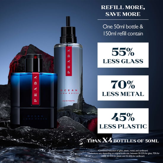 Prada Luna Rossa Ocean Eau de Toilette Refill for Men - 150ml - Image 4