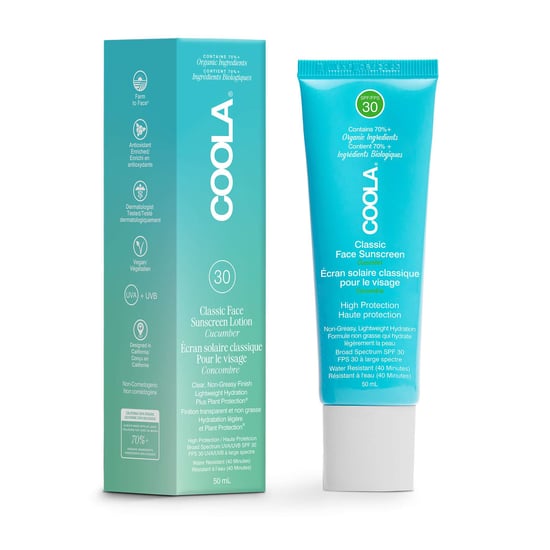 Coola Organic Cucumber Face Lotion SPF 30 - Lightweight Sun Protection - Image 4