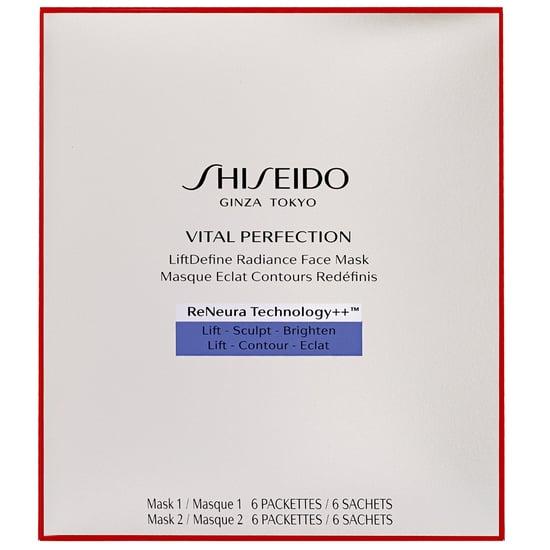 Shiseido Vital Perfection LiftDefine Radiance Face Mask - 6 Sheets for Lifting and Brightening 384g - Image 2