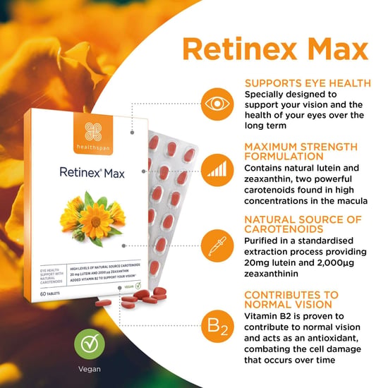 Healthspan Retinex® Max Vegan Eye Health Tablets - 60 Count - Image 4