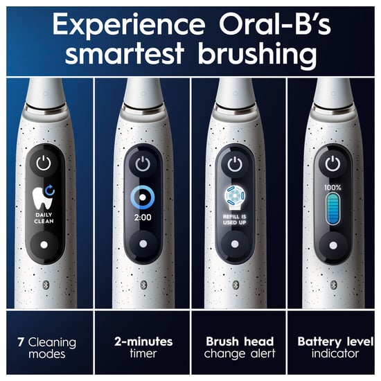 Oral-B iO 10 Stardust White Electric Toothbrush with Travel Case - Image 4