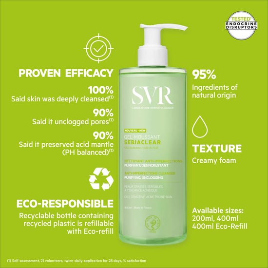 SVR Sebiaclear Foaming Salicylic Acid Cleanser 400ml - Image 4
