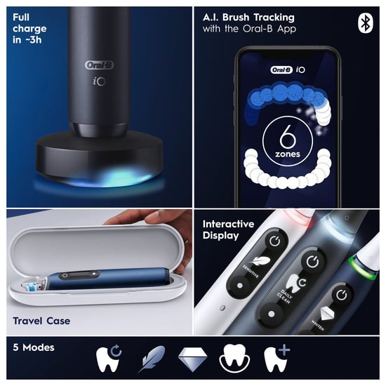 Oral-B iO 7 Black Electric Toothbrush - Advanced Oral Care - Image 4
