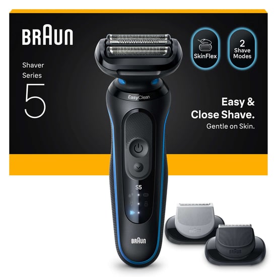 Braun Series 5 52-B1650S Blue Electric Shaver — 3 Flex Blades, Wet & Dry, 50-min Battery - Image 2