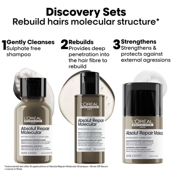L'Oréal Professionnel Absolut Repair Molecular Mini Trio Kit for Severely Damaged Hair - Image 2