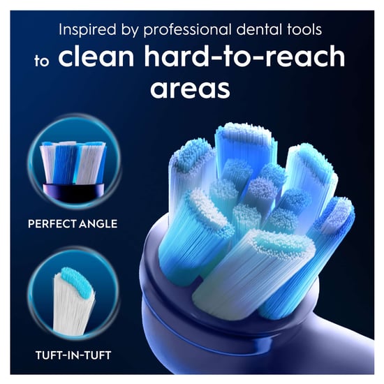 Oral-B iO Ultimate Clean Replacement Brush Heads, White, 4 Pack - Image 3