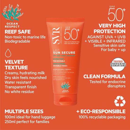 SVR Sun Secure SPF50+ Hydraterende onzichtbare finish - 100 ml voor optimale bescherming tegen de zon - Image 5