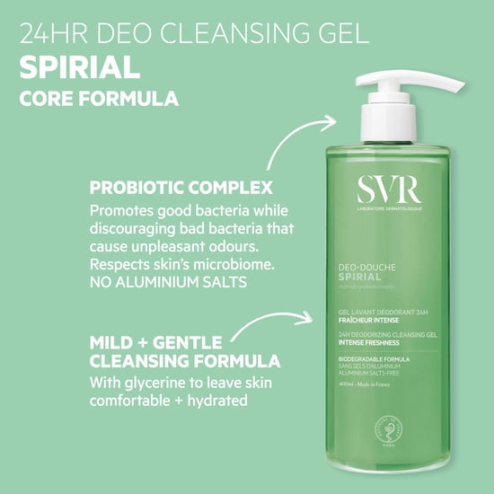 SVR Spirial Intense Freshness 400ml Deodoriserende Reinigingsgel voor alle huidtypen - Image 3