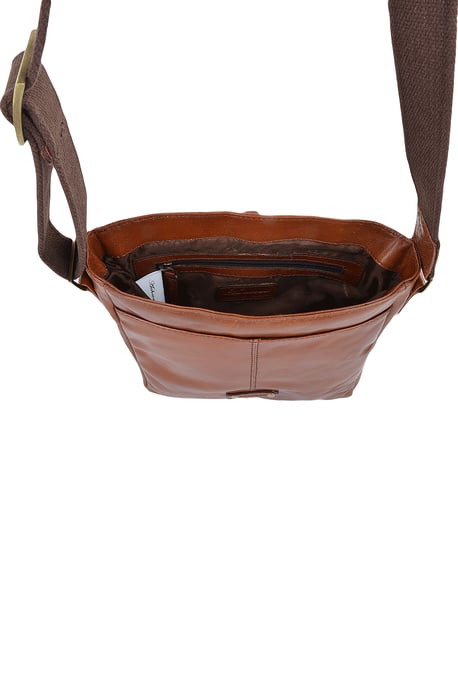 'Luigi' Small Real Leather Flight Side Bag - Image 4