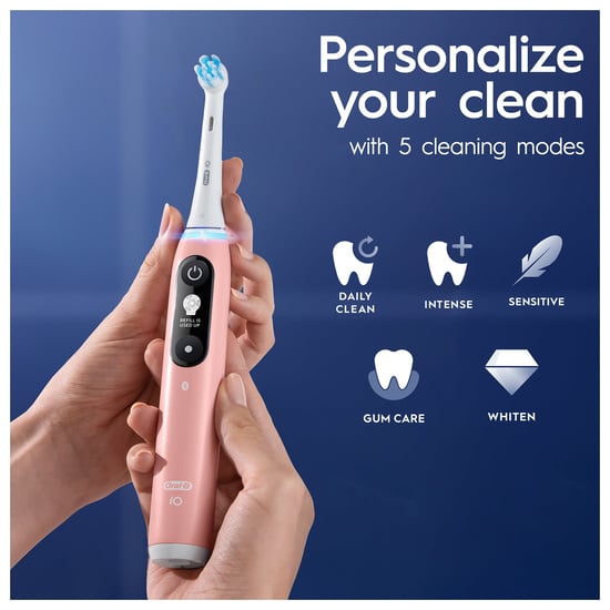 Oral-B iO 6 Pink Electric Toothbrush - Advanced Oral Care Solution - 600 grams - Image 2