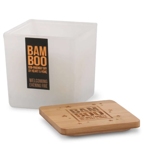BAMBOO Large Soy Wax Jar Candle Welcoming Evening Fire 210g - Image 2