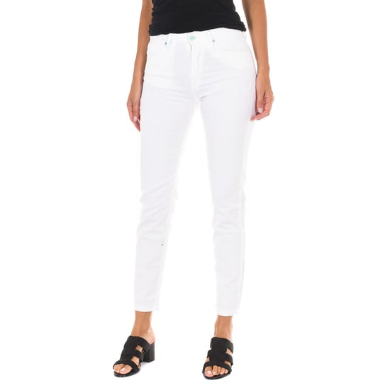 Long jean pants with narrow cut hems 10DB50281-B075 woman