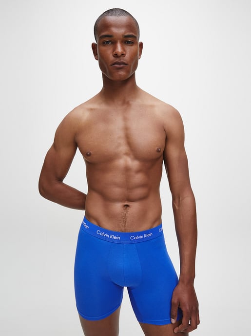 Calvin Klein 3-pack Boxerbriefs - Middelhoog - Katoen Stretch, Zwart/Blauw - Image 2