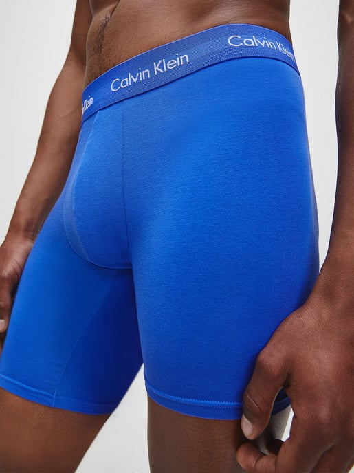 Calvin Klein 3-pack Boxerbriefs - Middelhoog - Katoen Stretch, Zwart/Blauw - Image 4