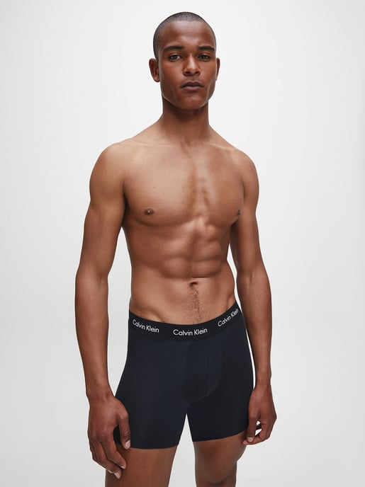 Calvin Klein 3-pack Boxerbriefs - Middelhoog - Katoen Stretch, Zwart/Blauw - Image 6