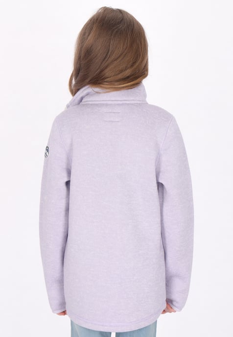 Schmuddelwedda Gebreide fleece jas Meisje Grijsviolet gemêleerd - Image 4