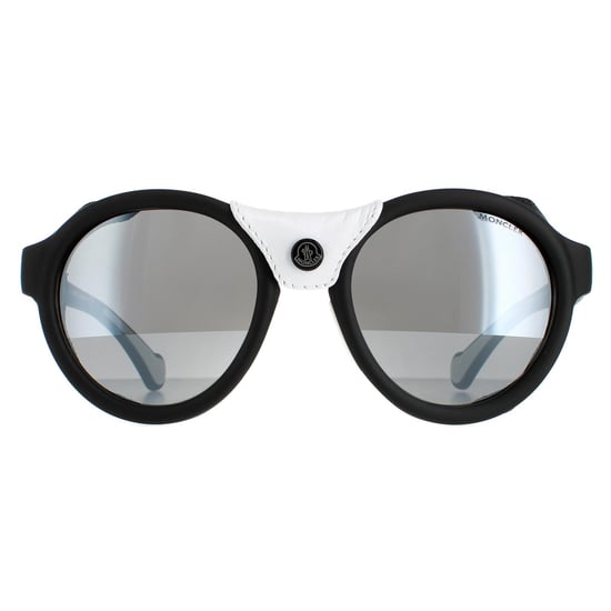 Moncler Round Unisex Matte Black Smoke Mirror  ML0046