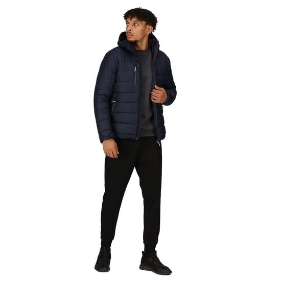 Regatta Mens Navigate Thermal Padded Jacket (Navy/Seal Grey)