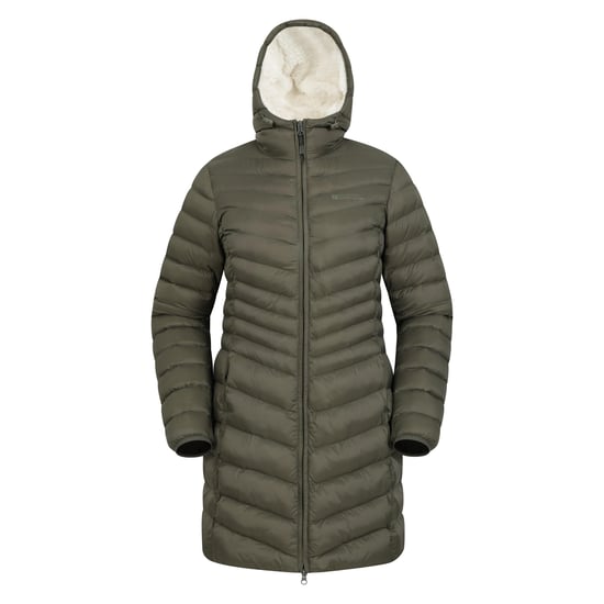 Mountain Warehouse Womens/Ladies Florence Faux Fur Lined Padded Jacket (Khaki Green) - Image 1