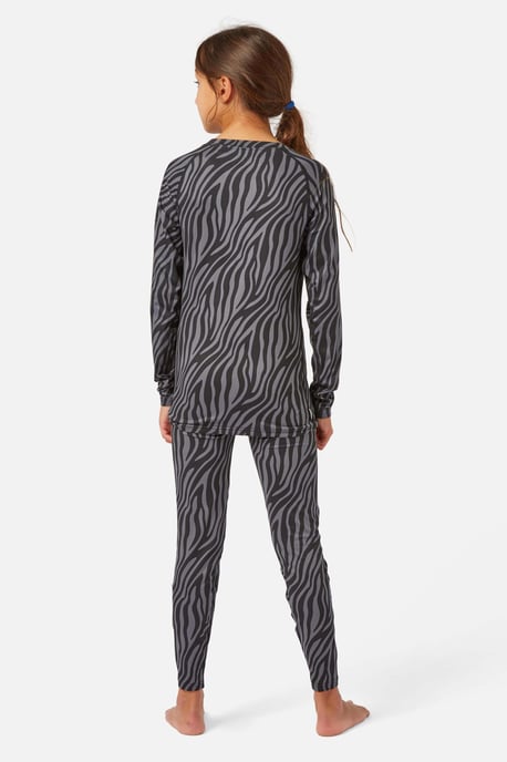 Cozy Limited Edition Crew Neck Baselayer Black Zebra