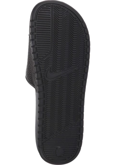 Nike Benassi Slip On Sliders in Black/Black - Image 5