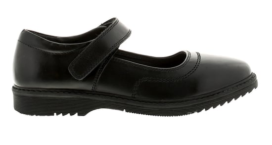 Love Leather Dotty Girls Kids Leather School Shoes Black