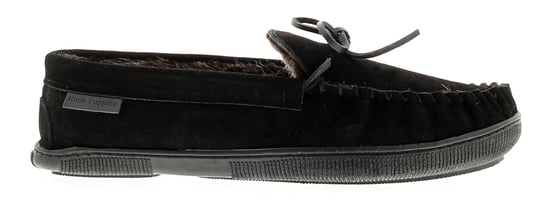Mens Real Suede Mocassin Slipper With Cosy Faux Fur Lining And Sock With A Flexible Hardwearing Sol - Image 2