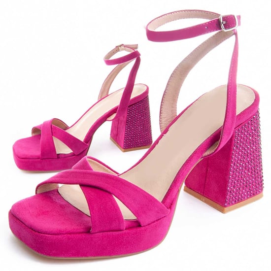 Montevita klack sandal Festsand3 i fuchsia - Image 1