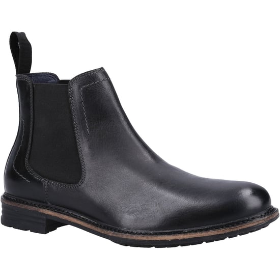 Hush Puppies Justin Chelsea Leather Men's Black Boots - Image 1