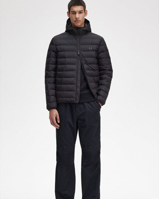 Fred Perry Mens Hooded Insulated Jacket