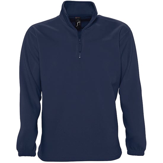 SOLS Ness Unisex Zip Neck Anti-Pill Fleece Top (Navy) - Image 1