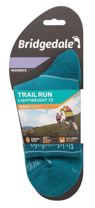 Bridgedale - Womens Lightweight Merino Socks - Teal - Image 2