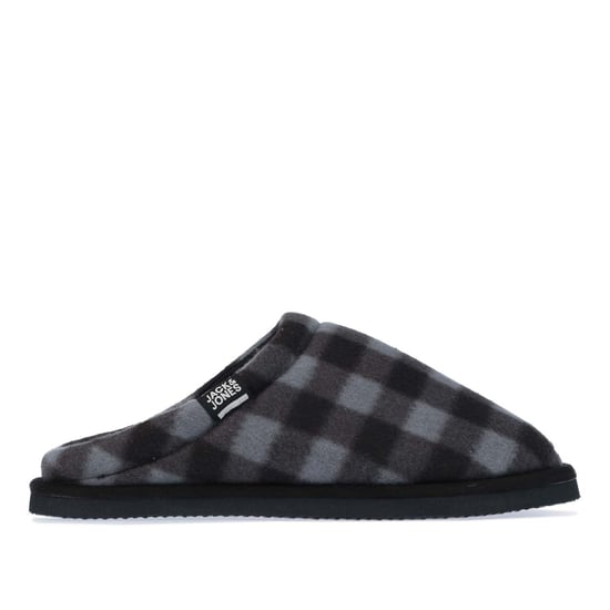 Men's Jack Jones Check Slipper in Grey