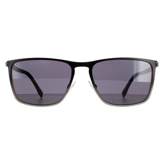 Hugo Boss Rectangle  Mens Black Ruthenium/Dark Grey 1004/S Sunglasses