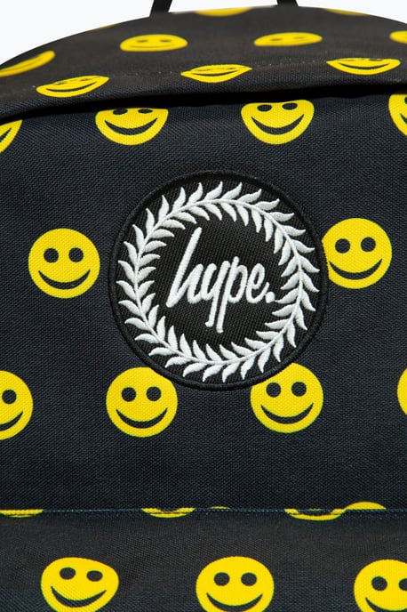 Hype Unisex Iconic Smile Black Backpack For School - Image 5
