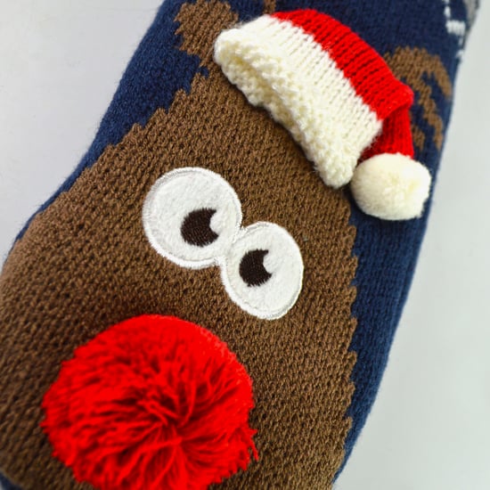 Mens Thermal Rudolph Christmas Fleece Lined Slipper Winter Socks - Image 4