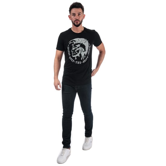 Men's Diesel T-Diego-FO T-Shirt in Black - Image 3