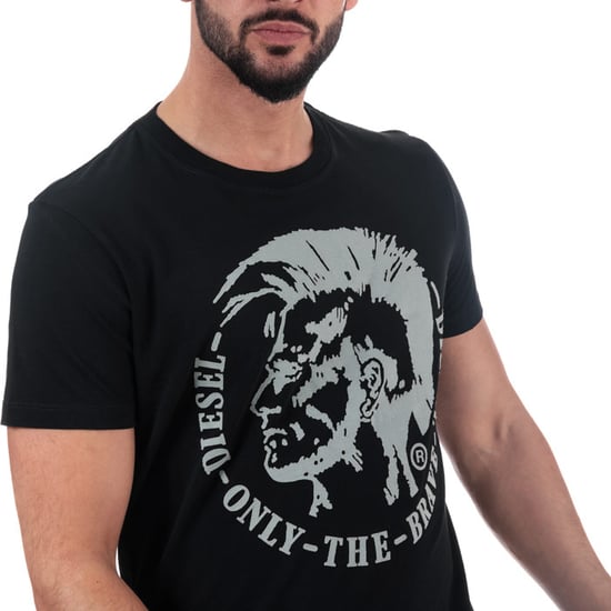 Men's Diesel T-Diego-FO T-Shirt in Black - Image 4