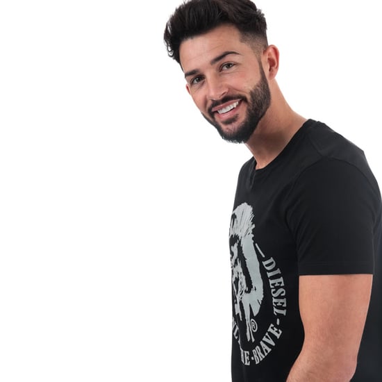 Men's Diesel T-Diego-FO T-Shirt in Black - Image 6