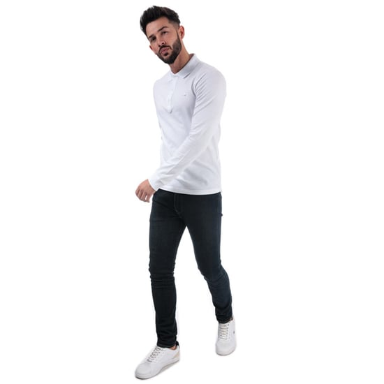 Men's Diesel T-Kalar Long A Rags Polo in White