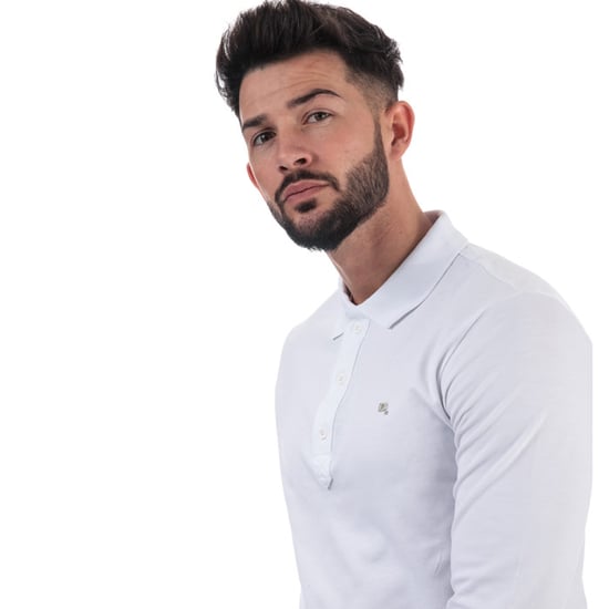Men's Diesel T-Kalar Long A Rags Polo in White