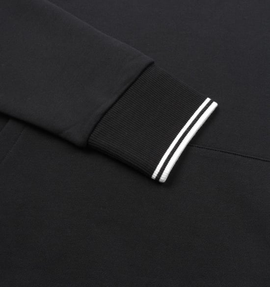 Men's Fred Perry Tipped Hooded Sweatshirt in Black - Image 5