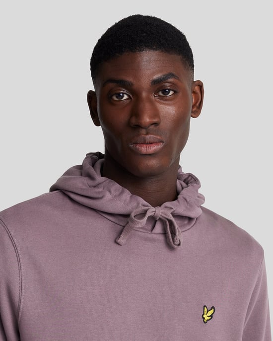Men's Lyle And Scott Pullover Hoodie in Purple - Image 4