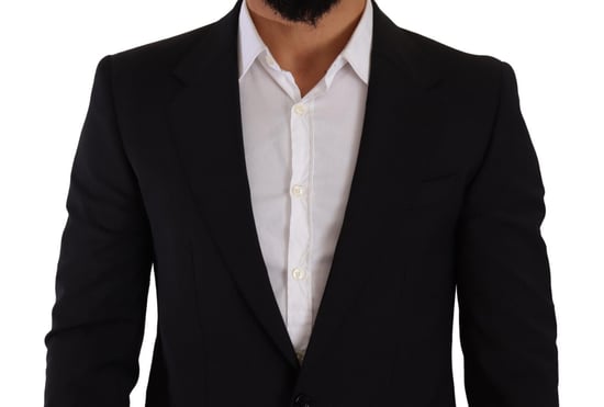 Dolce & Gabbana Herrars svart slim fit väst 2-knapp MARTINI kavaj - Image 3