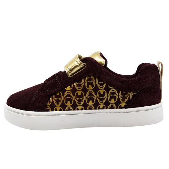 Clarks x Marvel City Hero Kids Burgundy Trainers