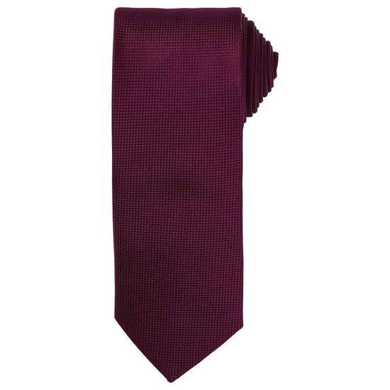 Premier Unisex Adult Micro Waffle Tie (Aubergine) - Image 1