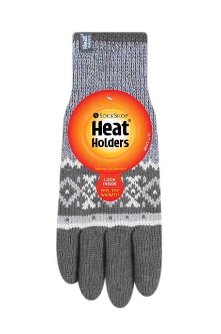 Heat Holders - Nordic Fleece gevoerde herenhandschoenen - Gray (Karlstad) - Image 2