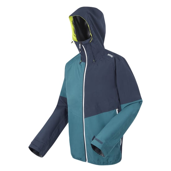 Regatta Mens Deserto II Colour Block Waterproof Jacket (Moroccan Blue/Navy)